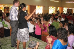 Luboš káže na shromáždění